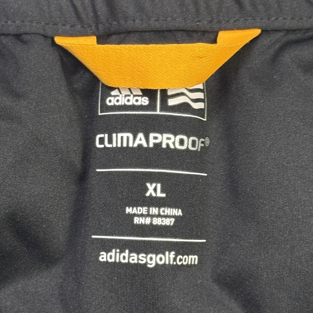 Adidas Rain Pants Mens XL‎ Black CLIMAPROOF Water Resistant Elastic Waist